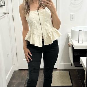 NWOT Women's Sleeveless Denim Corset Top
Future Collective Size Medium